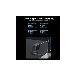Зарядний пристрій Vention 4xUSB 100W (2xUSB-C+2xUSB-A) PD3.0/QC 3.0/GaN Black (FBSBG-EU) - мініатюра 5