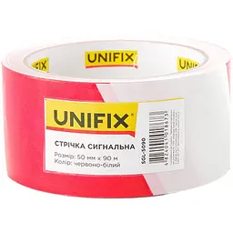 Стрічка сигнальна запобіжна для маркування небезпечних зон Unifix 50 мм x 90 м