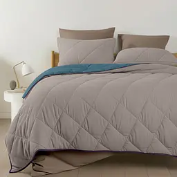 Покривало Cosas TAUPE STONE CS5 200х220 см стьобане двостороннє на ліжко та диван (Blanket_84Quartz_68Sky_kt_95Aurora_200x220) - мініатюра 4