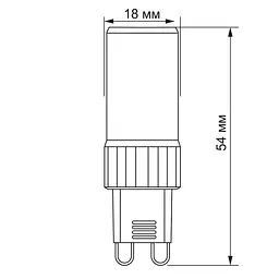 LED-лампа Videx G9S 4W G9 4100K (25755-000) - мініатюра 3