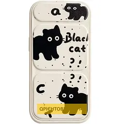 Чохол TPU Panel Stand для Apple iPhone 17 (6.3") Black Cat