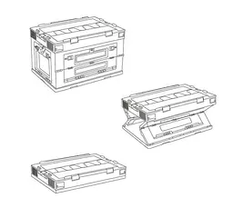 Складаний контейнер Naturehike PP box NH20SJ036 50 л, сірий - мініатюра 2