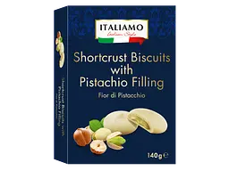Печиво Italiamo Shortcrust Biscuits With Pistachio and Hazelnut Filling з фісташкою та фундуком 140 г