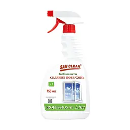 Засіб San Clean Prof Line для миття скляних поверхонь 750 мл