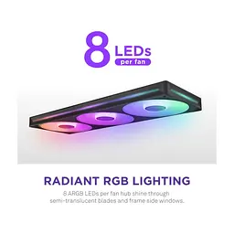 Кулер до корпусу NZXT F420 RGB Core Fan (Single Frame) - Black (RF-U42HF-B1) - мініатюра 5
