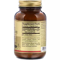 Фолієва кислота Solgar Folic Acid 800 мкг 250 капсул - мініатюра 2