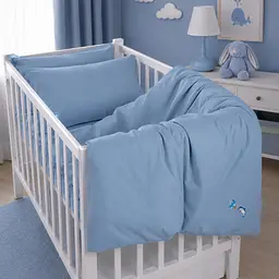 Дитяча постільна білизна MIRSON LITTLE KIDS Poplin Edition Ocean Green wave 110х160см (2200013086420) - мініатюра 3