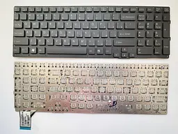 Клавіатура для ноутбуків Sony Vaio VPC-SE Series чорна без рамки, під підсвічування RU/US