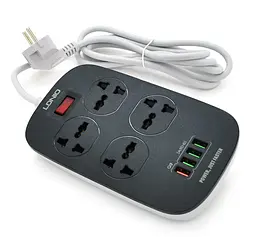 Сетевой фильтр-удлинитель Ldnio SC4407 на 4 розетки 4USB 2 м - мініатюра 1