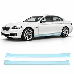 Антигравійна захисна бронеплівка за лекалами для BMW 5 Series F10 facelift 2013-2017 - нижня зона кузова та пороги