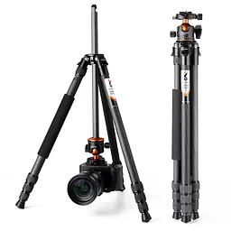Штатив K&F Concept A254C4+BH-35L Карбоновий, Висота 177 см, Макс 15 кг - мініатюра 6