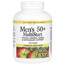 Мультивітаміни для чоловіків 50+ Men's 50+ Multi Start Natural Factors 120 таблеток