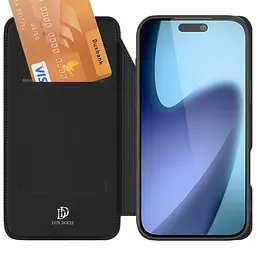 Чохол-книжка Dux Ducis з кишенею для візиток для Apple iPhone 17 (6.3) Чорний - мініатюра 3