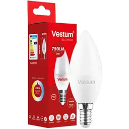 Світлодіодна лампа Vestum C37 8W 4100K 220V E14 1-VS-1311