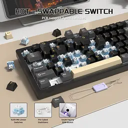 Клавіатура Attack Shark X75 RGB перемикачі Kailh MX кремово-біла (AS-6972792471457-CW-UA) [166744] - мініатюра 10