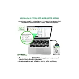 Адаптер USB3.0 Type-A/C HDD 2,5" SATA II/III / SSD Dynamode (DM-AD-SATA-U3) - мініатюра 8