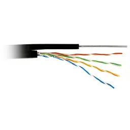 Кабель мережевий Atcom FTP 305м cat.5e Standart CCA, для внешней прокладки с тросом (13760)