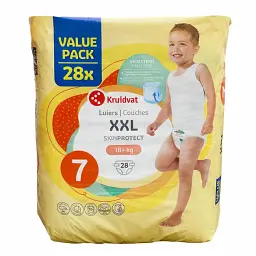 Підгузники Kruidvat XXL 7 (18+ кг ), 28 шт
