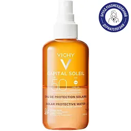 Сонцезахисний водний двофазний спрей з бета-каротином Vichy Capital Soleil для обличчя та тіла SPF 50 200 мл (MB232400) - мініатюра 2