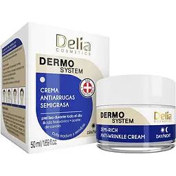 Крем для обличчя Delia Cosmetics Dermo System Semi-Rich Anti-Wrinkle Cream 50 мл - мініатюра 2
