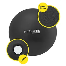 М'яч для пілатесу, йоги, реабілітації Cornix MiniGYMball 22 см XR-0371 Black - мініатюра 2