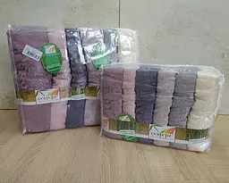 Набір турецьких махрових рушників Cestepe 50х90 6 штук + 70х140 6 штук Bamboo Damaks - мініатюра 4
