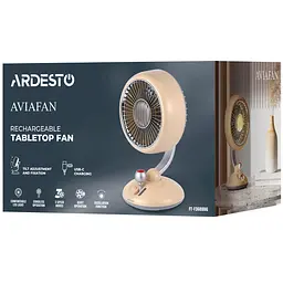 Вентилятор Ardesto AviaFan настільний 12 см бежевий (FT-F3600BG) - мініатюра 8