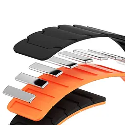 Ремінець Dual-color Magnetic для Smart Watch 22mm Black / Orange - мініатюра 2