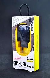 МЗП 4you A24 (2.4A, Smart IC, Auto ID, покращена плата, 2USB, Led підсвічування) black