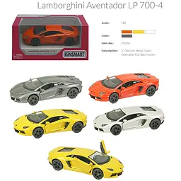 
Модель Lamborghini Aventador 5 метал інерція двері KT5355W - мініатюра 4