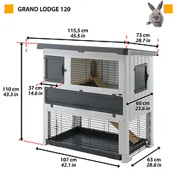 Клітка Ferplast Grand Lodge 120 Plus для кроликів та морських свинок - мініатюра 12