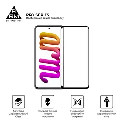 Захисне скло на ZTE Blade V40/V40 Pro з олеофобним покриттям, Pro, повне проклеювання, антистатичний і пиловідштовхуючий шар, 9H, самоклеючеся, 2.5D, на весь екран, антистатичний клей, ArmorStandart (ARM63119) - мініатюра 2