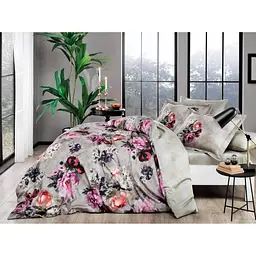 Комплект постільної білизни Selva Beige Сімейний Tac pbe0041073 - мініатюра 2