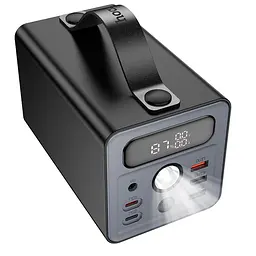 Портативна батарея Powerbank Hoco J138 Distant 22.5W+PD20W+DC12V 60000mAh Black - мініатюра 3