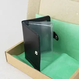 Подарунковий набір чоловічий Handycover №63 (чорний) обкладинка на паспорт, права і ключниця - мініатюра 2