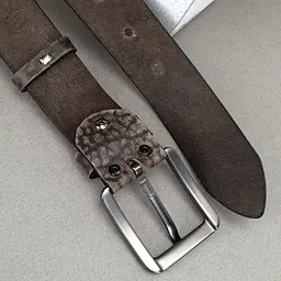 Ремінь чоловічий шкіряний під джинси коричневий PS-4049 (130 см) - мініатюра 5