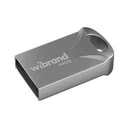 USB флеш накопичувач Wibrand 64GB Hawk Silver USB 2.0 (WI2.0/HA64M1S) - мініатюра 1