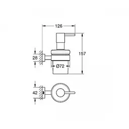 Дозатор для мила Grohe Essentials Cube 40756001, Хром - мініатюра 2