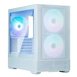 Корпус Zalman P30 AIR без БП 1xUSB3.0 1xUSBType-C 3x140мм ARGB VGA 392мм LCS ready TG Side Panel mATX білий