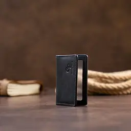 Візитниця з обкладинкою для ID-паспорта з натуральної шкіри Grande Pelle 11290 чорна - мініатюра 7