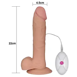 Реалістичний вібратор The Ultra Soft Dude 22см тілесний - мініатюра 5