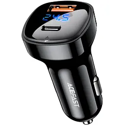 Автозаряджання 2xUSB 66W (USB-C + USB-A) B4 with digital display Acefast