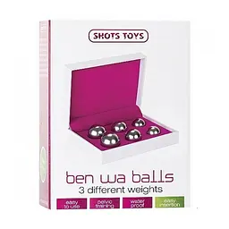 Набір вагінальних кульок Shots Toys, срібні, 6 шт. - мініатюра 2