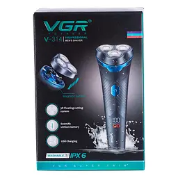 Електробритва VGR V-314 з LED-дисплеєм для сухого гоління, чорний VGR HP-V-314 - мініатюра 8