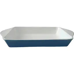 Форма чавунна Mazhura Cast Iron прямокутна з ручками 36.5х18.5 см синя (mzXG601B)