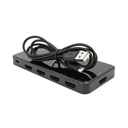 HDMI свіч Veggieg V-HD05 4kx2k, 5x1 портів, з USB-кабелем і пультом дистанційного керування, Black, Blister - мініатюра 5