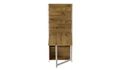 Стіл книжка з етажеркою Практик 2 Ferrum-decor 1555x640x990 Білий метал ДСП Дуб Артізан 16 мм (FRD-104637) - мініатюра 2