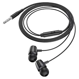 Навушники Hoco M88 Graceful universal earphones with mic чорні - мініатюра 3