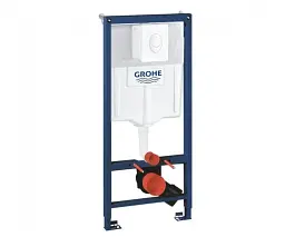 Інсталяція для унітаза Grohe Rapid SL 38722001 + овальна кнопка Skate Air біла 30412