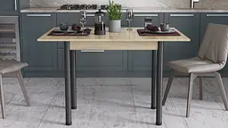 Обідній стіл-формер розкладний Берта Ferrum-decor 750x1200x900 Чорний метал ДСП Дуб Сонома 16 мм (FRD-105174) - мініатюра 9